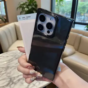 Ice Cube TPU soft phone case for iphone 17/16/15/14 Plus/13/12 Pro Max  Square Simple Soft Rubber , Mobile Phone Cases,Anti-drop Clear Phone Case,Total Protective Shockproof Phone Cover for iPhone 17 Pro Max