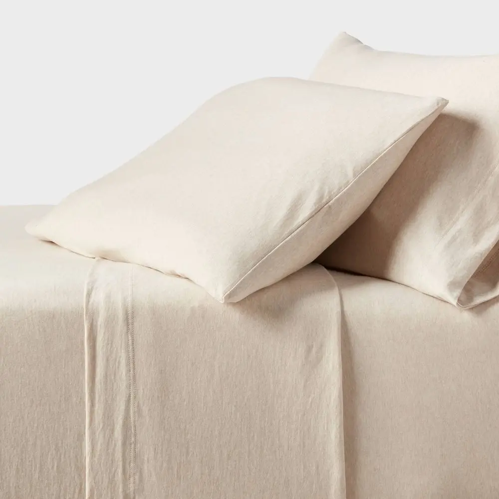 Threshold Jersey Sheet Set - 4-Piece 100% Cotton OEKO-TEX Certified