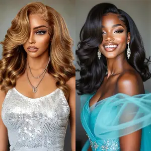 【 Literally obsessed- Beginner Friendly 】 Ashimary 250% Density Glueless Ready To Go Wig Pre Styled Side Part Body Wave 6x4.5 Lace Closure Bob Wig Natural Color & HIghlight Color Human Hair Pre Plucked Pre Cut For Black Women Pull Go Cap