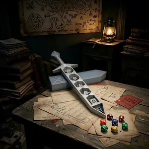 Large Dice Sword Storage Accessories, D&d Dice Throwing Stand, Rpg Role Playing Game Accessories, Tabletop Gaming Room Decor Gift