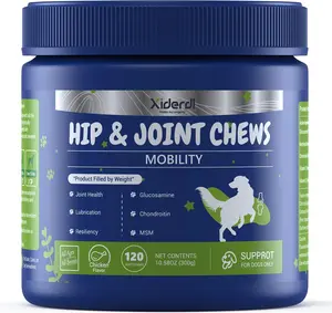 Petlovers Summervibes Dog Hip & Joint Supplement Chews with Glucosamine, Chondroitin & MSM – Joint Support Chews with Vitamins C & E for Dogs 120 Soft Chews