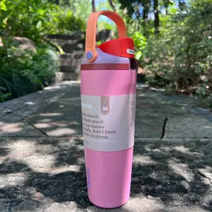 Owala 30oz Portable Large Capacity Stainless Steel Thermos - Portable Vacuum Insulated Bottle, Kitchen Utensils, Iced Tea Set, Birthday Gift.