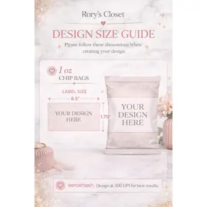 Custom 1 oz Chip Bags | Personalized Party Favors (Upload Your Design)