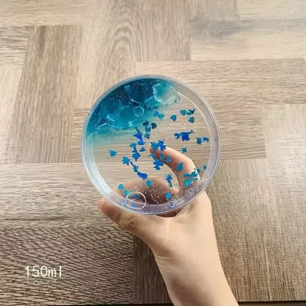 High-Quality Dreamy Girl Bubble Gum 150ML Finished Mud Slime Bubble Gum Transparent Crystal Mud, Decompression Squishy, Perfect for Stress Relief & Fun Play, Squishy