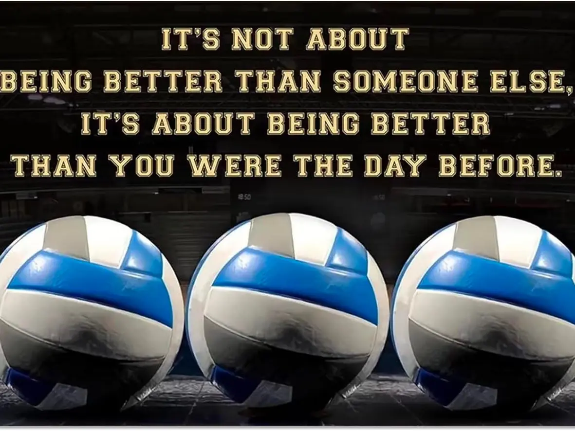 Volleyball Sports Poster, It's Not About Being Better Than Someone Else, Vintage Wall Art, Gifts For Living Room Poster Prints No Framed, Gifts For Volleyball Lovers, Art Prints, Wall Art Home Decor, Big Wall Art