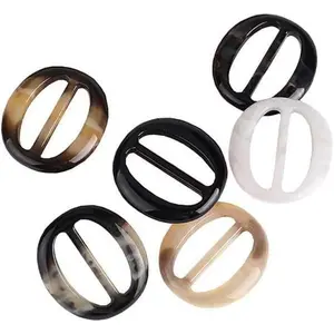 6 count Color Random Scarf Clip Ring Scarf Clasp Slides T Shirt Clips Rings Oval Plastic Scarf Buckle Holder for Women Brooches and Pins Jewelry