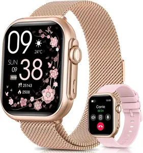 Smart Watches for Women (Reloj Inteligente para Mujer): Women’s waterproof Fitness Smart Watch with Bluetooth Calls, 120+ Sports Modes, Sleep Tracking, 30-Day Battery Life & 2 Replaceable Bands GPS