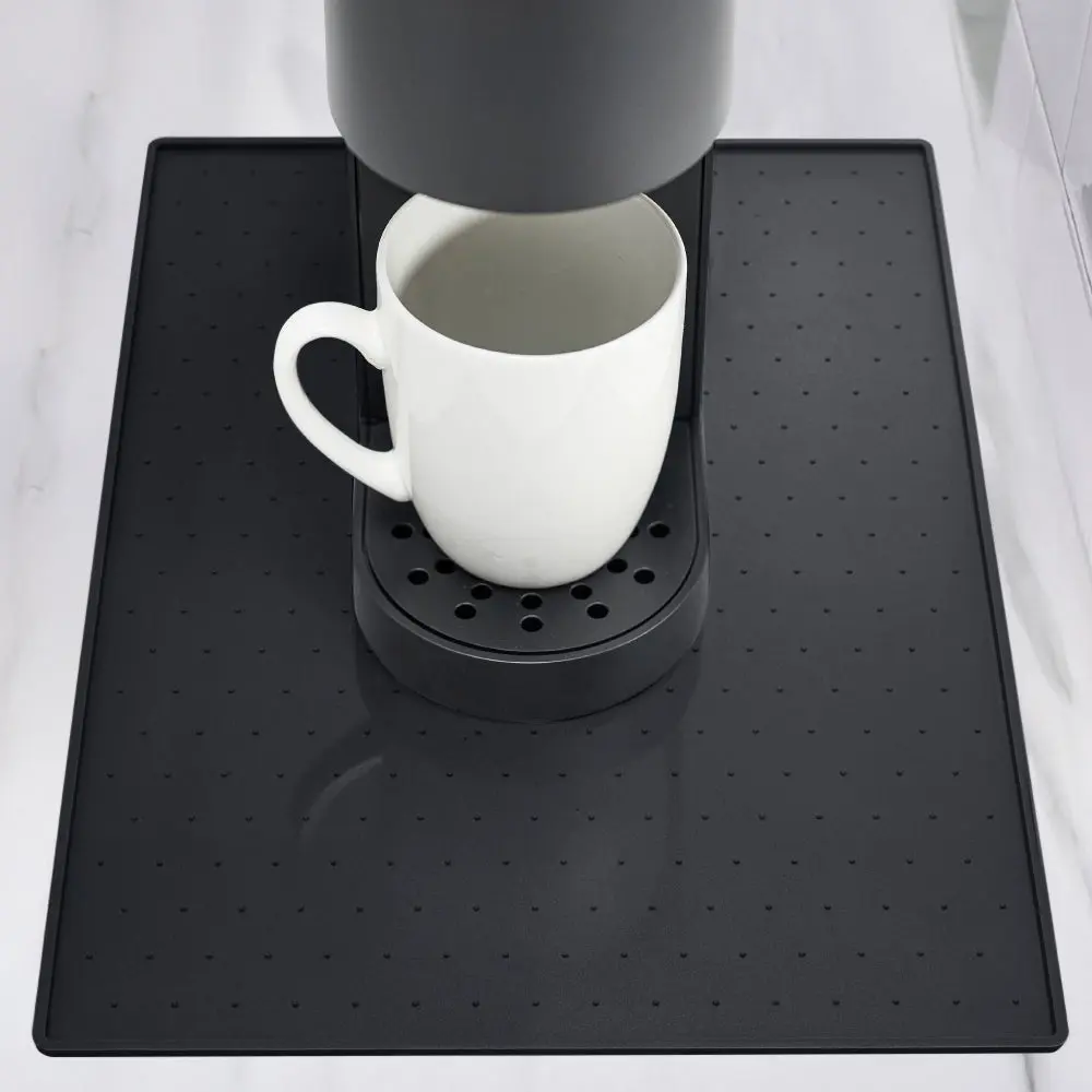 GORILLA GRIP Silicone Coffee Mat, Espresso Machine Bar Accessories, Keep Kitchen Counters Clean, Stays in Place, Waterproof and Heat Resistant Dish Drying Mats, Home Decor Essentials