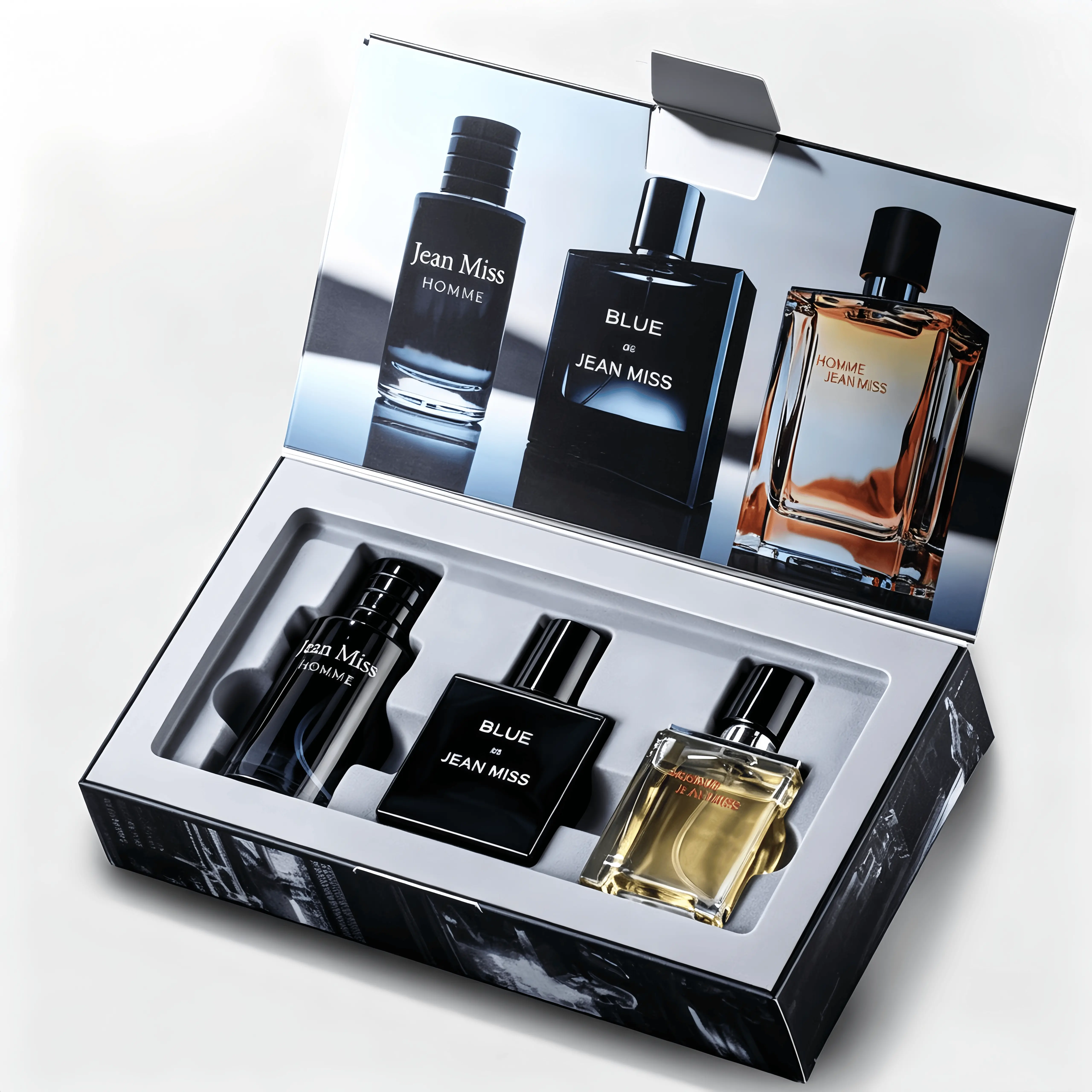 Men's Perfume Gift Set 3-in-1 Eau de Parfum BodySpray Collection - Long Lasting colognes SummerWoody Citrus Floral Vanilla Creamy Fragrance ForMen, Luxury Travel Size Kit 3 x 30ml - curations good scent different flavor Gift forHim tikt unique blend