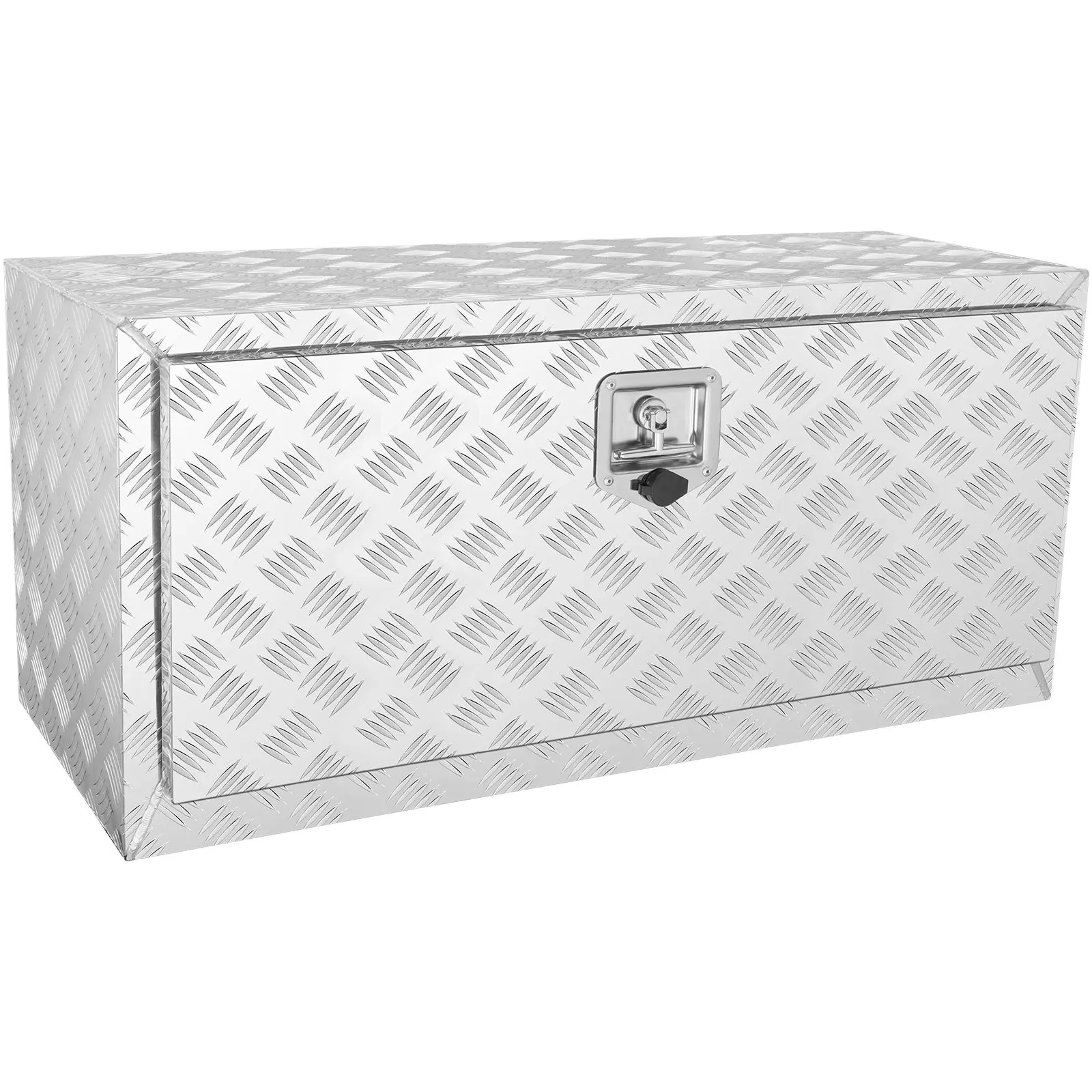 【summerfinds】VEVOR Underbody Truck Box, 36"×17"×18" Pickup Storage Box, Heavy Duty Aluminum Diamond Plate Tool Box with Lock and Keys, Waterproof Trailer Storage Box with T-Handle Latch for Truck, Van, Trailer