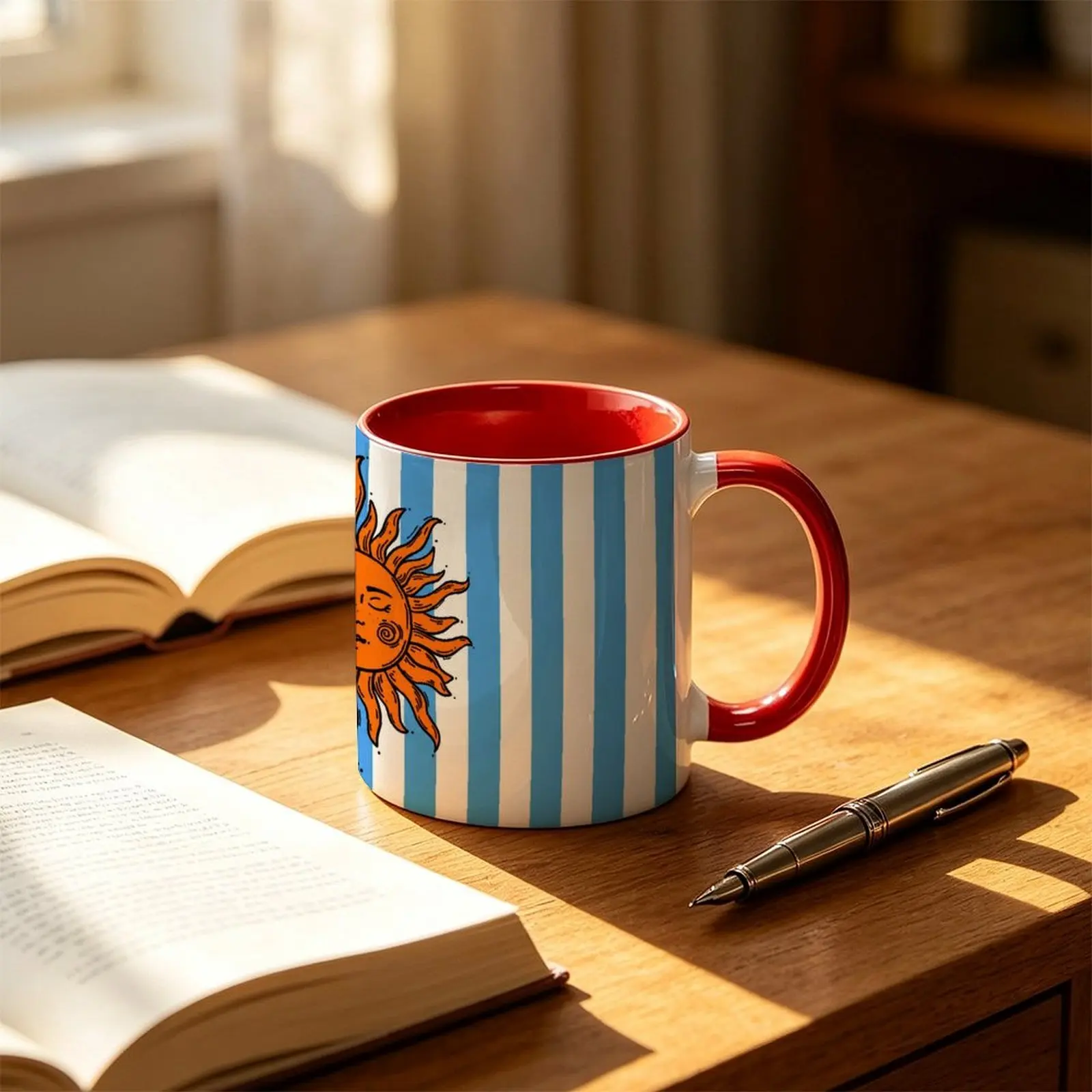 Joseph Porcelain Single Mug with Handle, Cool Kitchenware Drinkware for Everyday Use (Comes with a Spoon)