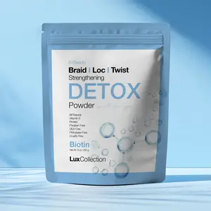 Lux Collection Strengthening Detox Powder Biotin for Haircare - Natural Extracts, Scalp Purification, Build-Up Removal, Revitalizes Dull Hair, Cruelty-Free & Paraben-Free