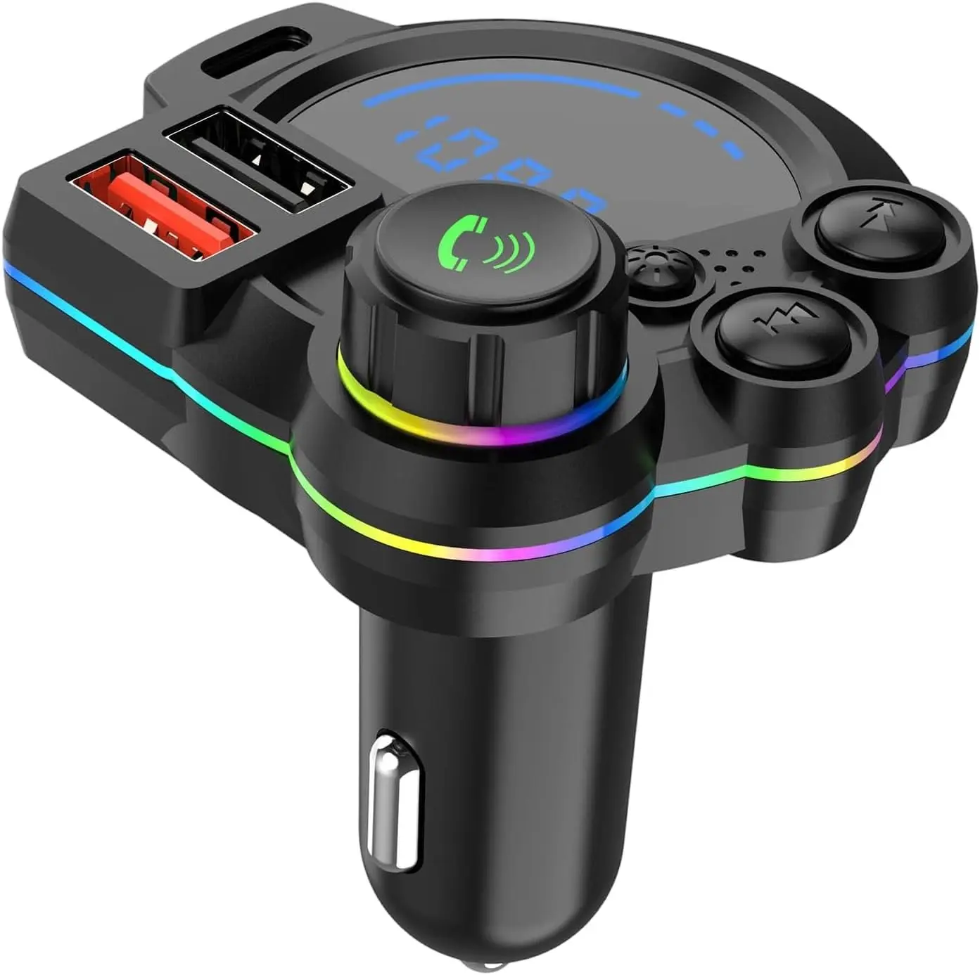 PD 20W Type-C Car Charger & Bluetooth 5.3 FM Transmitter, ‌Premium Wireless FM Transmitter with QC3.0 + PD20W Fast Charge – BT V5.3 for Superior Audio and Hands-Free Calling USB port / USB interface USB-A / USB Type‑A|USB-C