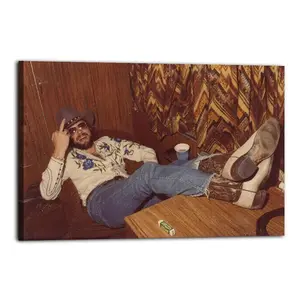 Hank W Middle Finger Artistic Wall Decor, Waterproof Canvas Poster, Cute And Vibrant Poster for Bathroom, Living Room, Bedroom, Dorm, A Perfect Gift Idea for New Year Home Decor