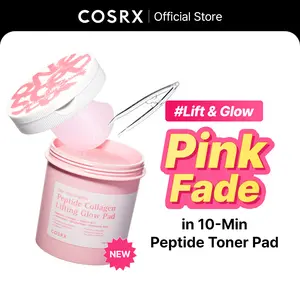 [NEW] [COSRX Official] Pink Peptide Collagen Lifting Glow Pad | Firming & Anti-Aging Toner Pads for Elasticity & Radiance | 300mL Serum Pad Peptide Serum