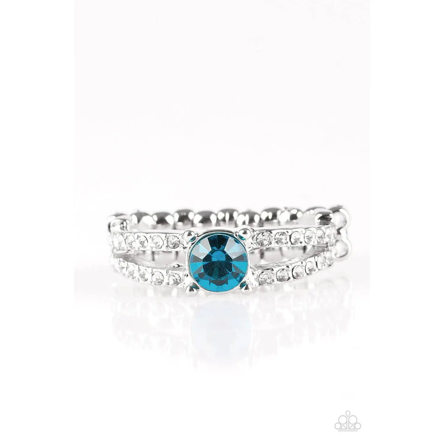 Dream Sparkle - Blue Rhinestone Ring - Paparazzi Accessories
