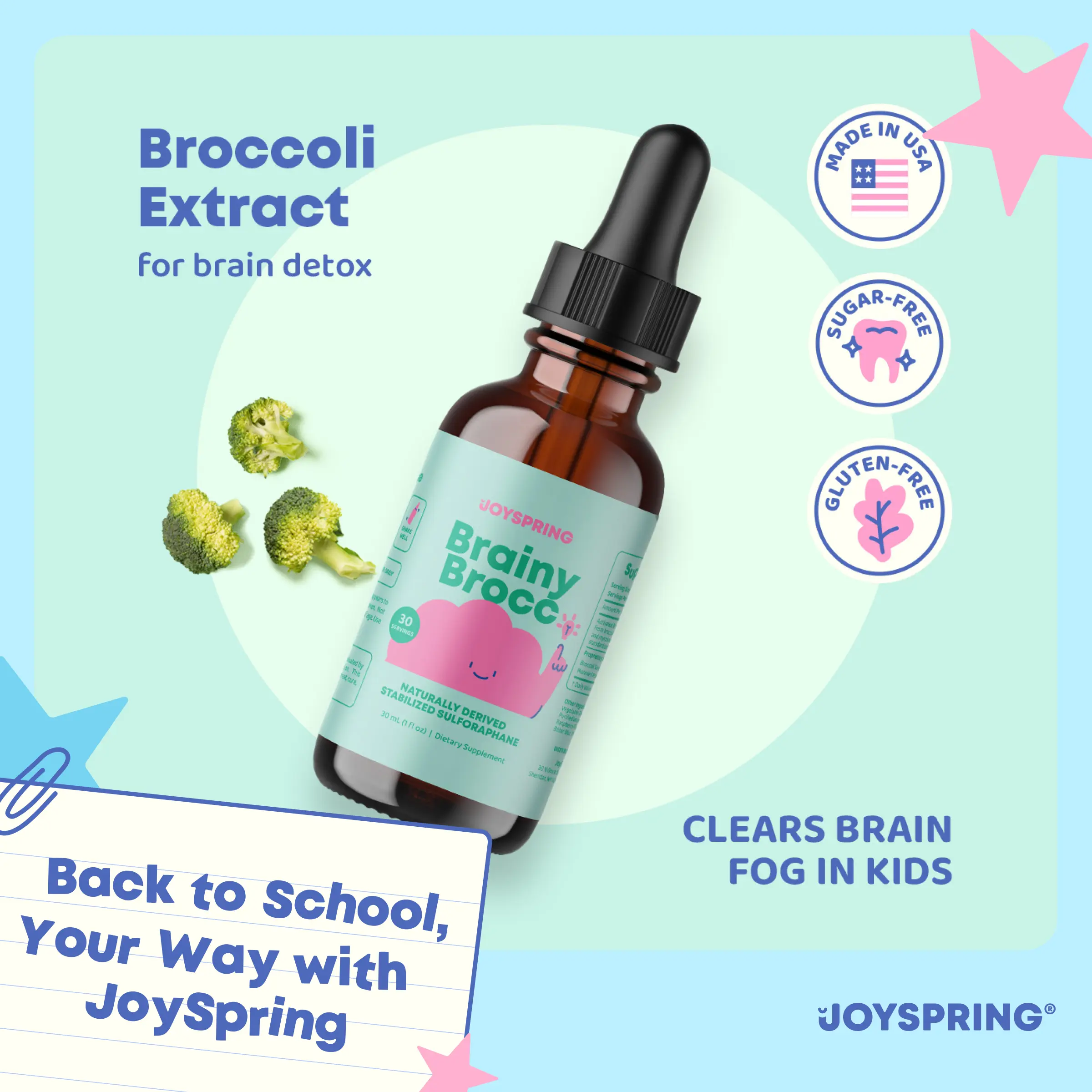 Brainy Brocc Natural – Plant-Based Formula for Focus, Mental Clarity & Daily Wellness with Essential Nutrients