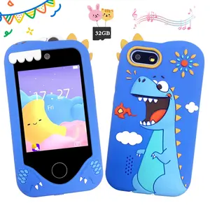 Kids Toy Smartphone with 2.8 Inch Touchscreen, Dinosaur Toy Phone for Ages 3-8, Music Dual Camera Games, Best Birthday Gift for Boys and Girls
