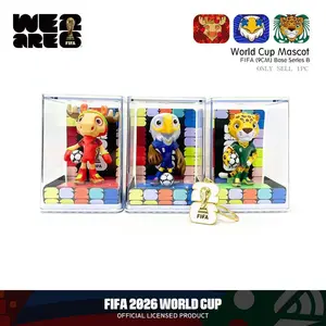 Officially Licensed FIFA 2026 World Cup 9cm Mascot 3-Piece Set with Keychain – ZAYU, CLUTCH, MAPLE | Gift & Decor for Soccer Fans Cute Keychain