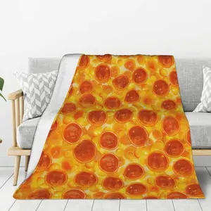 Italian spicy sausage pizza blanket, super soft and warm sofa blanket
