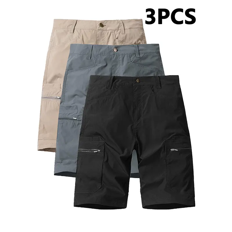 3-Pack Men's Outdoor Multifunctional Tactical Shorts
