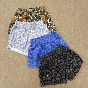Kids Girls Summer Active Shorts Camouflage Leopard Pants Sport Shorts Bottom With Zipper Pocket