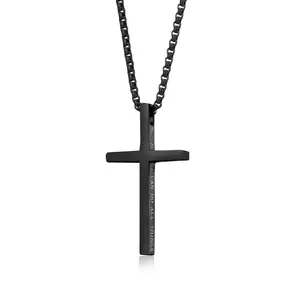 SleekHush Unisex Stainless Steel Cross Necklace with Minimalist Chain, Smooth Surface, Hypoallergenic Jewelry for Casual Outings, Birthday Gifting