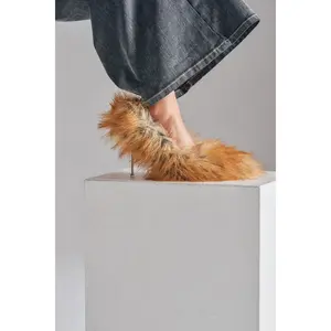 AZALEA WANG JAMEECK TAN FUR PUMP