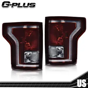 1 Pair Smoked Lens Tail Lights Brake Lamps Fit For 2015-17 Ford F150 Left+Right G-PLUS