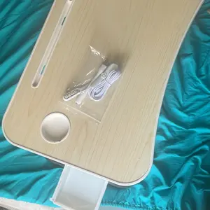 WGCTEK Laptop Bed Desk, Portable Foldable Laptop Table, Lap Desk Tray Table with 4 USB Ports, Storage Drawer and Cup Holder, for Bed/Couch Working, Reading