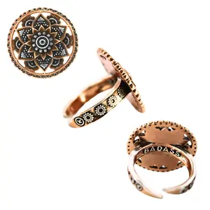 Badass Lotus Inspire Adjustable Ring Handmade Jewelry