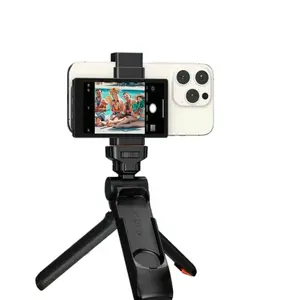 OmniMaster Phone Vlog Selfie Monitor Screen with Magnetic Phone Holder Clip Mount and 33ft Remote Control - Bluetooth, Android