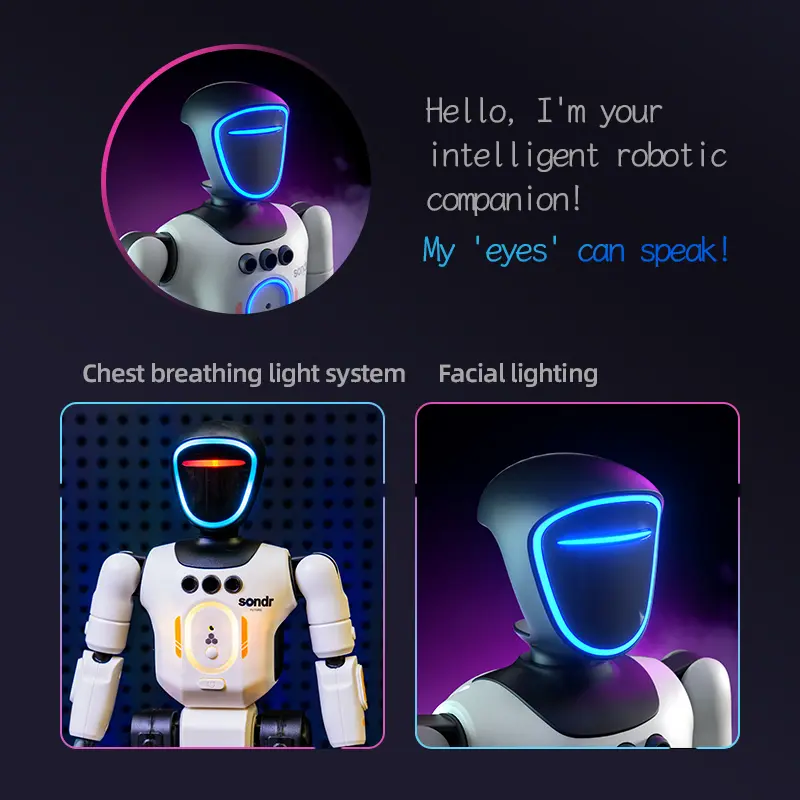 SUPERMELER Advanced Movable Smart Bionic Humanoid Robot Toy, Electric Remote Control, Pose-Controlled Joints, Gesture Sensors, Voice Recorder, Movable Robot, Smart Bionic Robot