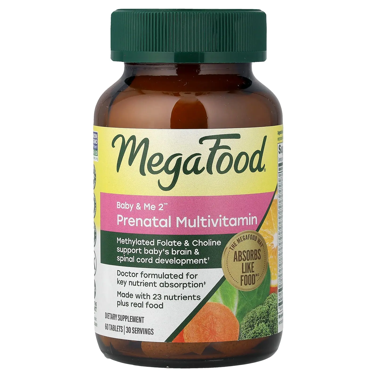 MegaFood Baby & Me 2™, Prenatal Multi, 60 Tablets | HSA/FSA Eligible