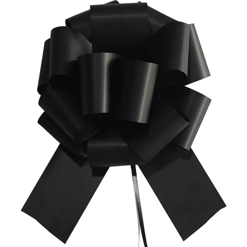 16 count Pull Bows for  Wrapping,6 Inch  Bows for Presents,Birthday,Anniversary,Party,Christmas,Wreath,Holiday Celebration  Decoration (16Pcs Black)