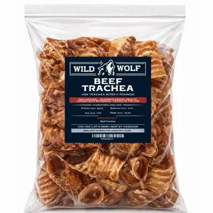 USA Beef Trachea Bites (1 Pound) 100% Natural Dog Chew Treats - Single-Ingredient