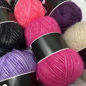 6 Skeins Soft Skin-Friendly Blend Yarn, Assorted Colors for Hand Knitting, Crochet, Nylon, Acrylic Fiber Blend