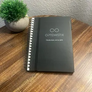 Optemistix Writing Journal - Spiral Bound Notebook with Inspirational Quote "I break chains, not my spirit" for Creative Writing and Journaling