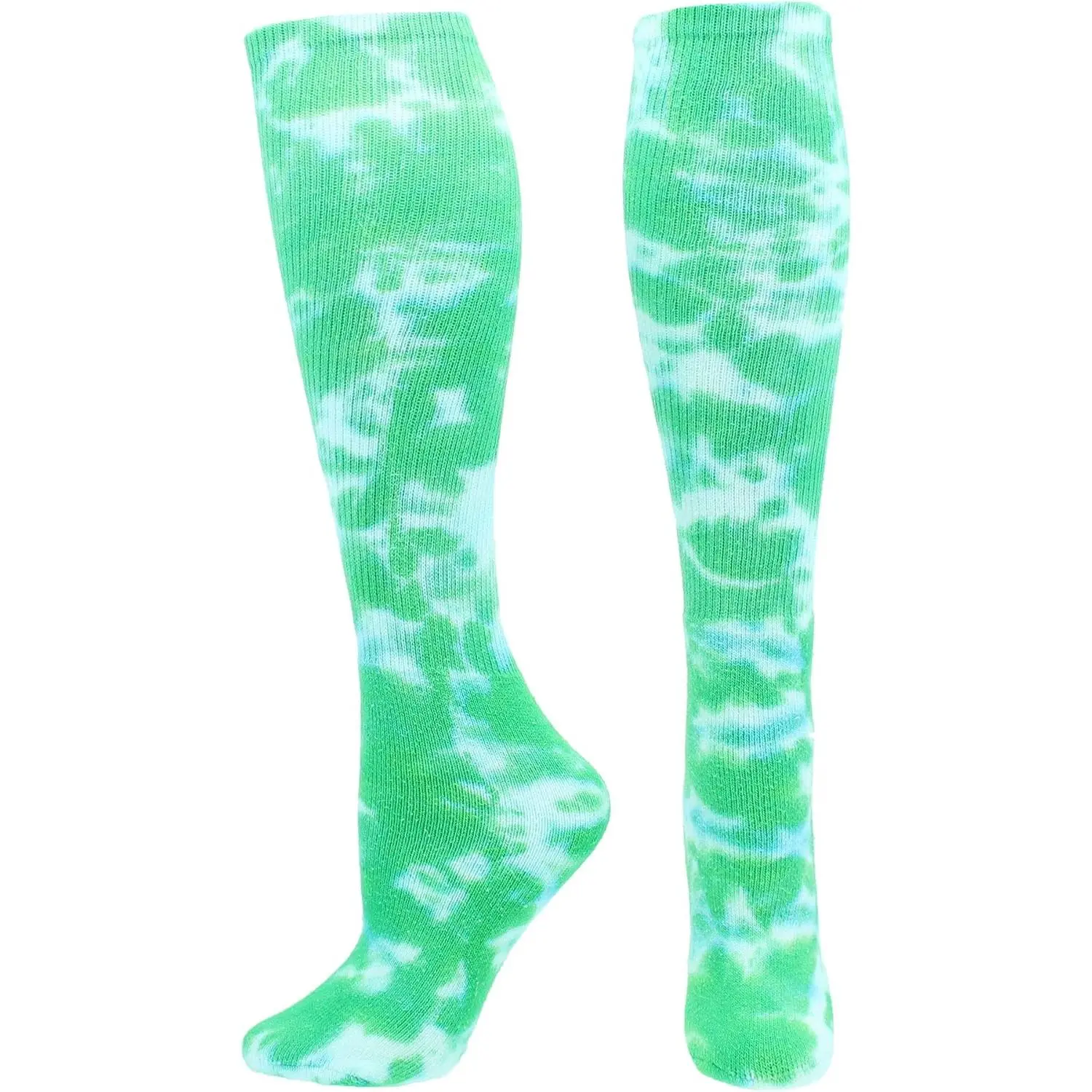 Knee-High Tie Dye Athletic Tube Socks for Men, Women, and Youth, Multisport Design for Soccer, Volleyball, Baseball & Softball, No