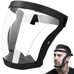 Transparent Full-Face Protection Mask with Adjustable Buckle, Reusable Heat-Resistant Facial Shield, Reliable Safety Accessory for Kitchen Utensils Work and Outdoor Use.boujee kitchen gadgets.