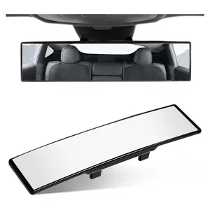 Universal 11.81 Inch Panoramic Convex rear view mirror, Interior Clip-on Wide Angle to Reduce Blind Spot Effectively for Car SUV Trucks