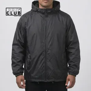 PROCLUB Men's Fleece Lined Windbreaker PRO CLUB Jacket Casual Water Resistance Rain Coat Lightweight Jackets Warm