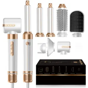 7-in-1 blow-dryer comb, hair dryer with diffuser, suitable for curly and tangled hair, professional ionic comb-style hair dryer, creates salon-quality styling, Shark Glossi model, party event supplies