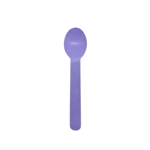 Custom Cup Factory Sturdy Purple Premium PP Bio-Base Plastic Wide Handle Dessert Spoon, Disposable Kitchenware Cutlery Tableware - 1000 Pieces/Case