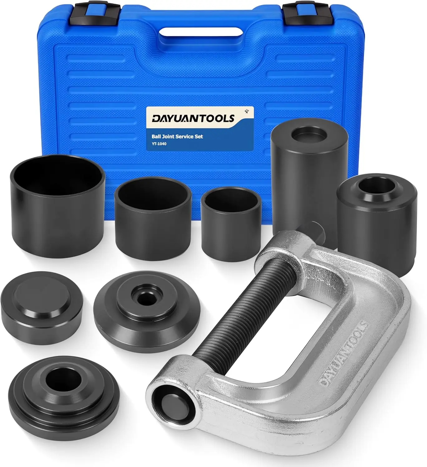 DAYUAN Ball Joint Press & Joint Removal Kit, Blue Case | 4-in-1 Ball Joint & Brake Anchor Pin Tool, Removes & Installs Ball Joints and Anchor Pins, 2WD & 4WD Vehicles, Forged Steel