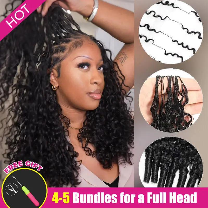 ISEE HAIR Crochet Hair Human Hair Extensions Miracle Knots Pre-Separated 50g/Pack– Knotless Boho Braids, 4-5 Packs for Full Head, Multiple Curly & Wave Textures Protective Hairstyles For Black Women Vacation Hair #Summervibes#ISEECrochetNewArrivals