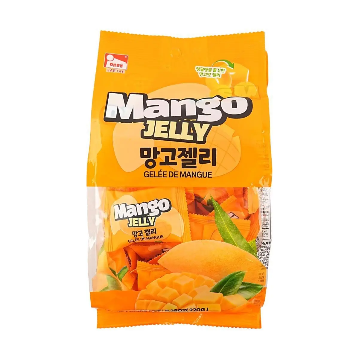HAITAI Korean Mango Chewy Candy 320g - Sweet Tropical Fruit Gummy Snack