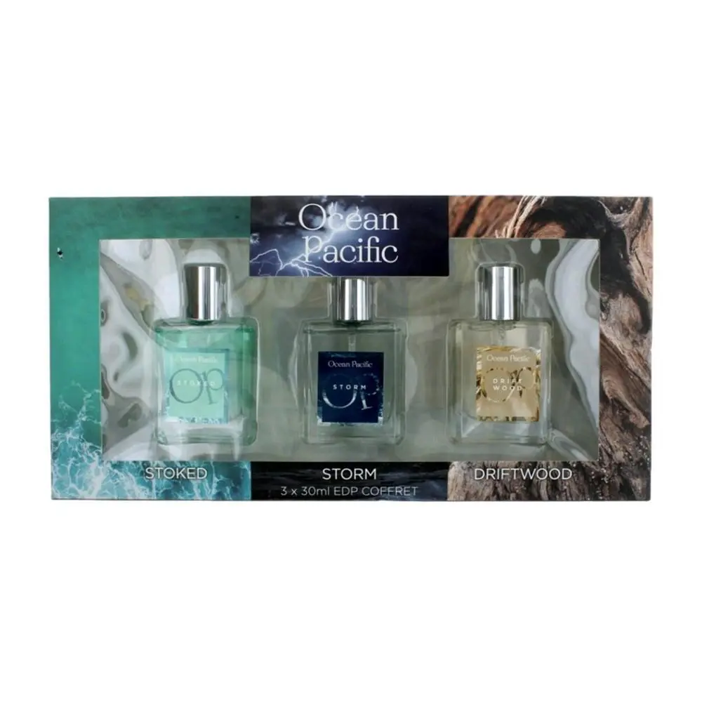OP by Ocean Pacific Unique 3-Piece Men's Fragrance Set - 30ml EDP with 3 Scents