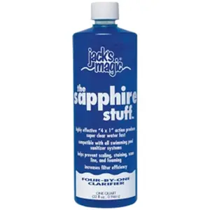 212 MAIN Jacks Magic Sapphire Stuff 32oz Pool Clarifier - Stain Remover, Water Clearer for Pool Filter Maintenance