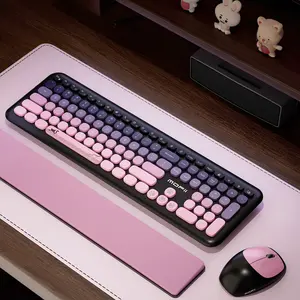 Mofii Wireless Keyboard and Mouse Set, 2.4g Wireless Connection, Wireless Ergonomic Keyboard, Ergonomic Design Keyboard, Ultra-Thin Full Size Colorful Keyboard and Mouse, Us Qwerty, No Battery Included